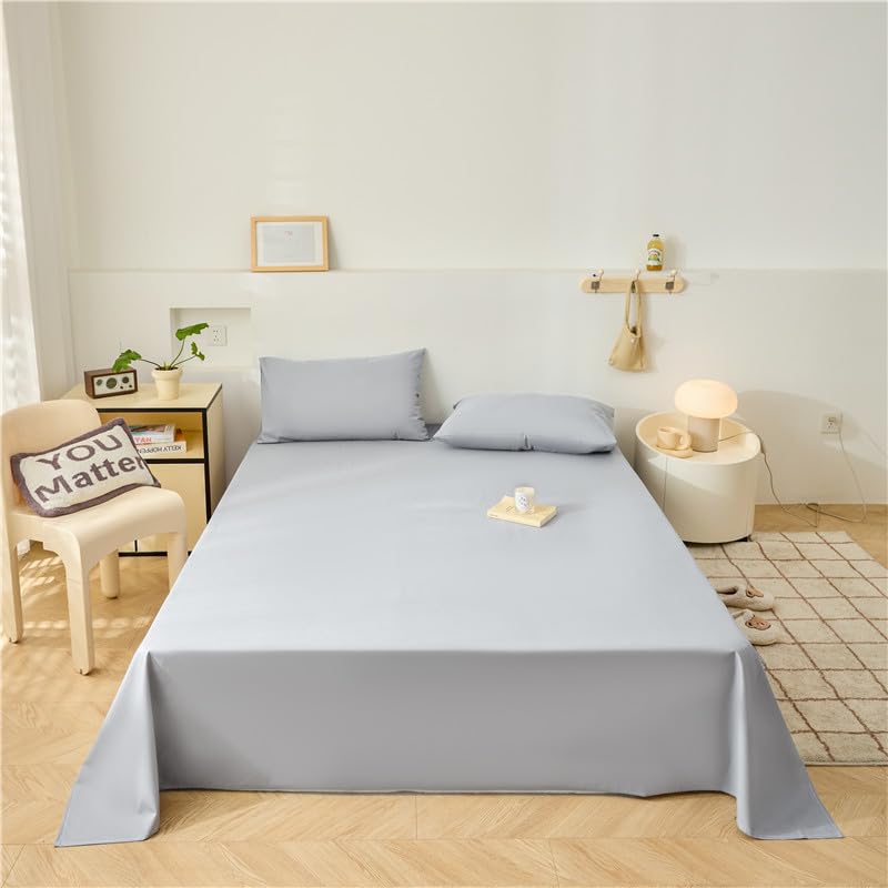 WenBags Waterproof Bed Sheet Flat Sheets Lightweight,70*90 Inches Queen Size Mattress Furniture Protector Cover for Bed Couch, Pet Hair Resistant Cover Ideal for Dogs Cats Hotels and Hospitals (Gray)
