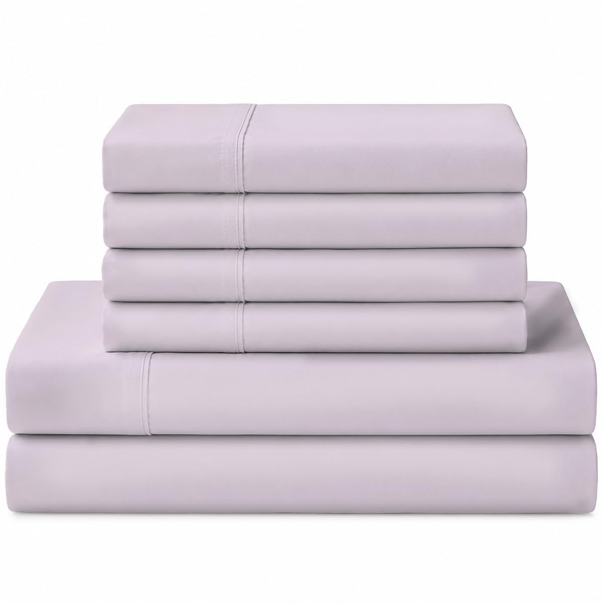 Linen Home 100% Cotton Percale Sheets Queen Size 4 Pc Cooling Set - White