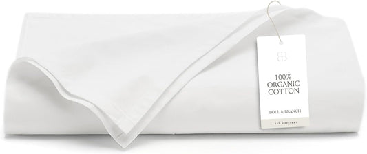 BOLL & BRANCH Signature Hemmed Flat Sheet, King, White