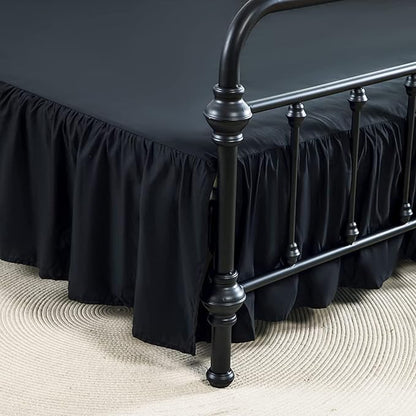 Bed Skirt Queen Size Ruffled Bed Skirt with Split Corners