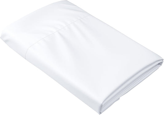 Queen Size Flat Sheet Only, Soft & Breathable Top Flat Sheet, White