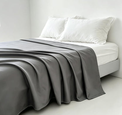 Microfiber Queen Bedding Flat Sheet, Ultra Soft and Wrinkle, Fade, Stain Resistant Top Sheet (White, Twin)