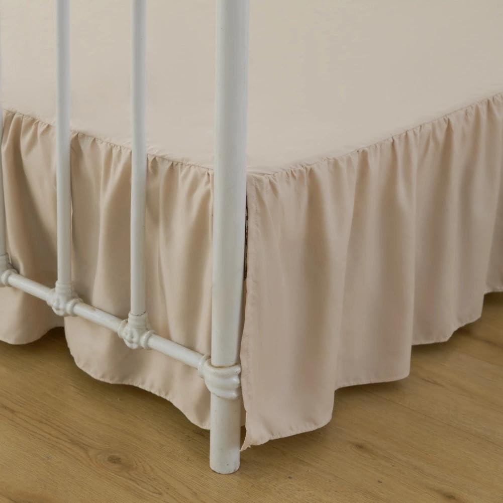 Bed Skirt Queen Size Ruffled Bed Skirt with Split Corners