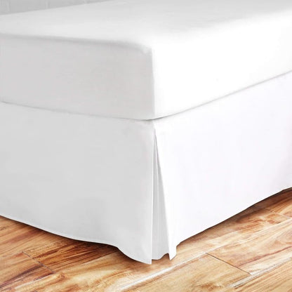 Split Corner Bed Skirt 18 Inch Drop Cal King Size 100% Egyptian Cotton Wrinkle and Fade Resistant Cal King Size, Brown Solid