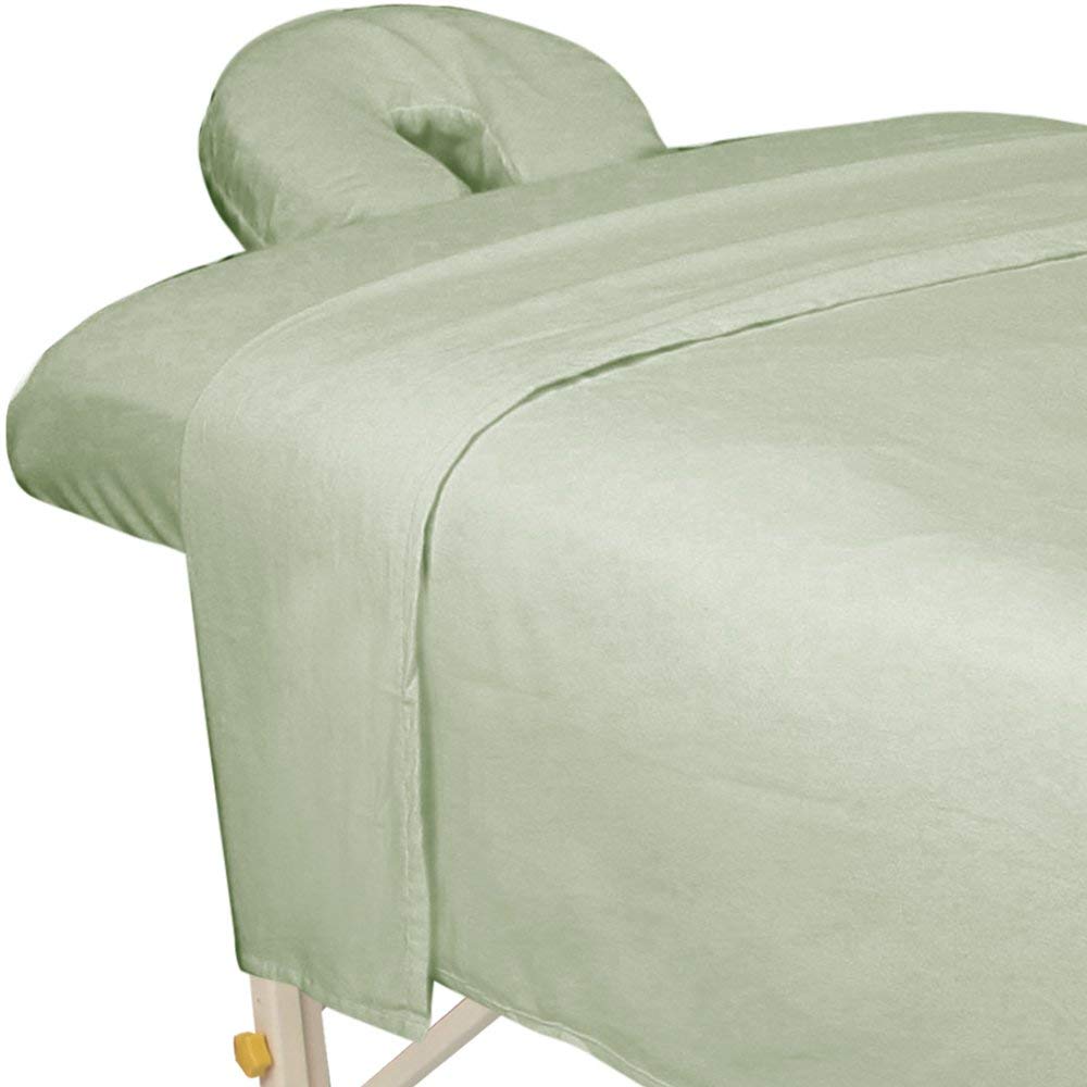 ForPro Premium Flannel 3-Piece Massage Sheet Set, Natural