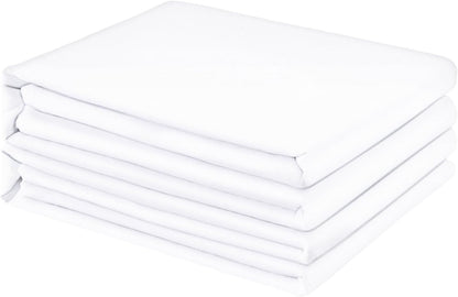 FreshCulture Twin Flat Sheets Only 2 Pack - Hotel Quality Flat Bed Sheets - Brushed Microfiber - Ultra Soft & Breathable - Wrinkle-Free - Easy Care - Flat Sheets Only Twin Size (White)