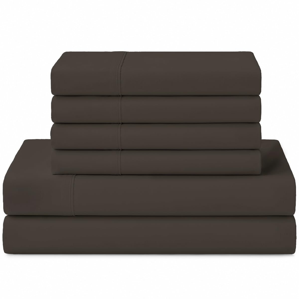 Linen Home 100% Cotton Percale Sheets Queen Size 4 Pc Cooling Set - White