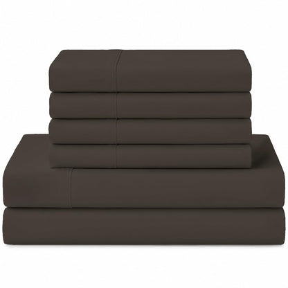 Linen Home 100% Cotton Percale Sheets Queen Size 4 Pc Cooling Set - White