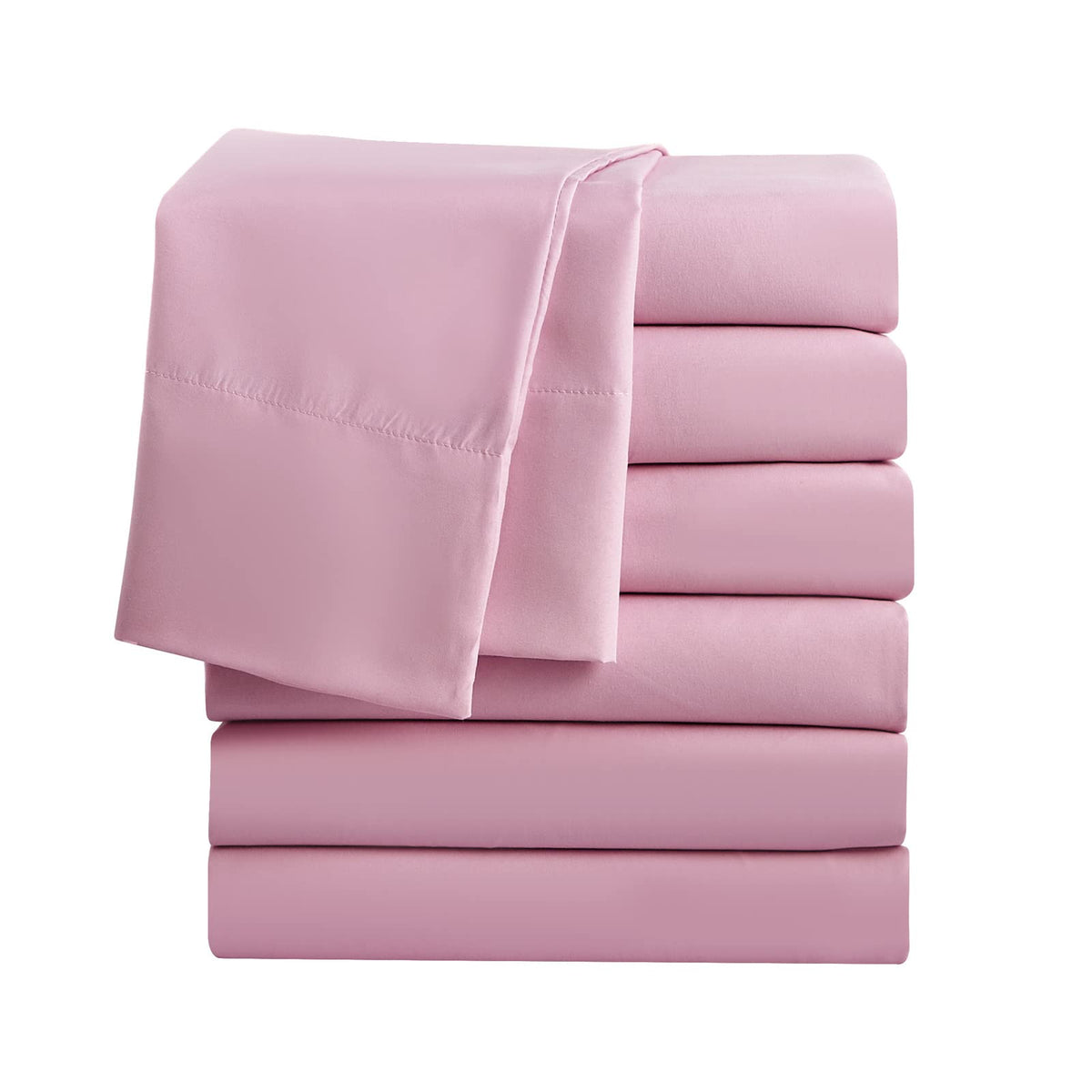 FreshCulture Full Flat Sheets Only, Pack of 6, Soft Microfiber Bedding Sheets for Home, Salons, Hotels, Bulk Flat Sheets Only Full Size (Dark Grey)