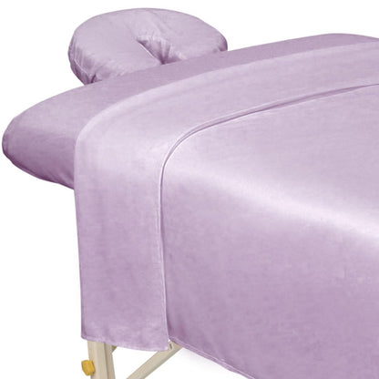 ForPro Premium Microfiber 3-Piece Massage Sheet Set, White