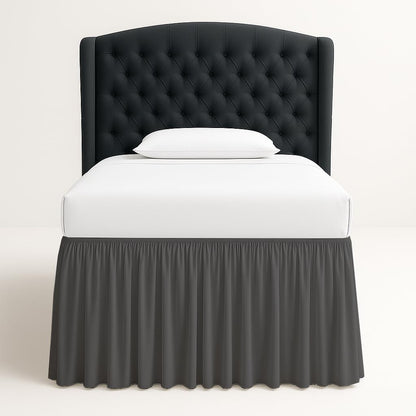 Cottingon Dorm Bed Skirt Twin XL 36" with Split Corners, 100% Microfiber Soft and Stylish, College Room Essential, Extra Long Dust Ruffle for Extended Beds, White