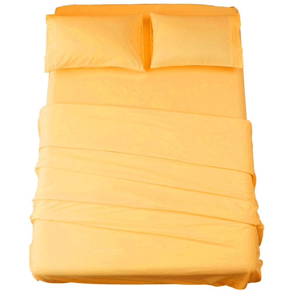 SONORO KATE Bed Sheet Set Super Soft Microfiber Sheets,4PC,Queen Size