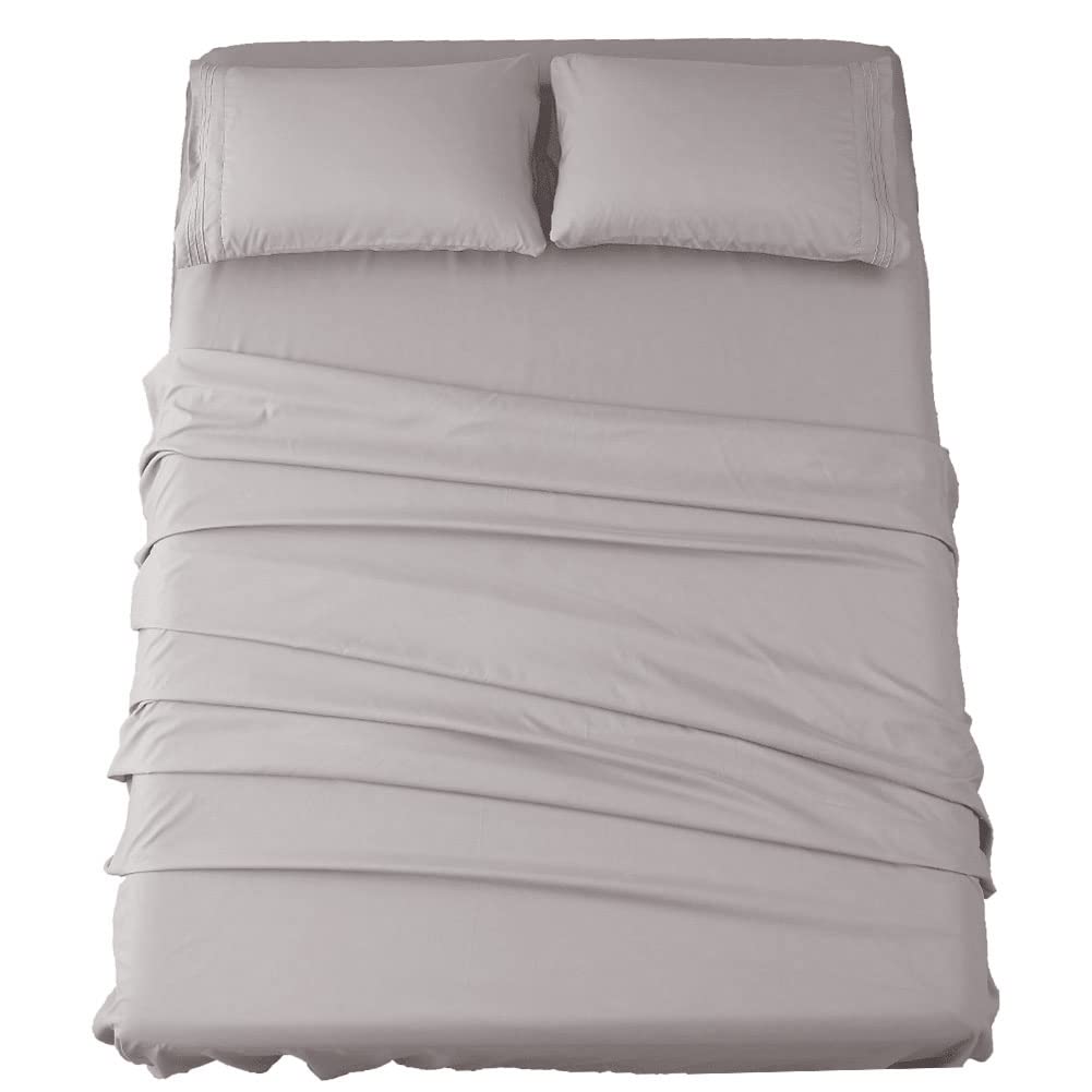 SONORO KATE Bed Sheet Set Super Soft Microfiber Sheets,4PC,Queen Size