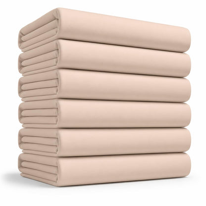 Utopia Bedding Flat Sheets - Pack of 6 - Soft Brushed Microfiber Fabric - Shrinkage & Fade Resistant Top Sheets - Easy Care (Full, White)