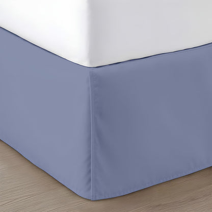 SGI Bedding 12 inch Drop Bed Skirt King Size - Platform Style with Secure Fit, Classic Tailored Look, Elegant Pleated Style Dust Ruffle, Split Corners, Wrinkle Resistant Microfiber - White