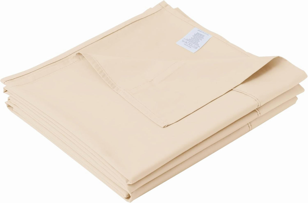 Cotton King Flat Sheet Only, 600 Thread Count 100% Egyptian Cotton Top Sheet 1Pcs, Cool & Breathable Flat Bed Sheets Wrinkle, Fade, Stain Resistant (White King)