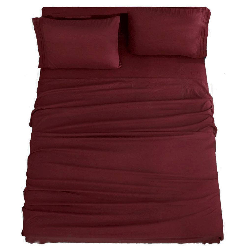 SONORO KATE Bed Sheet Set Super Soft Microfiber Sheets,4PC,Queen Size