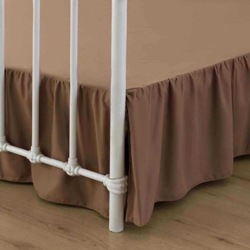 Bed Skirt Queen Size Ruffled Bed Skirt with Split Corners
