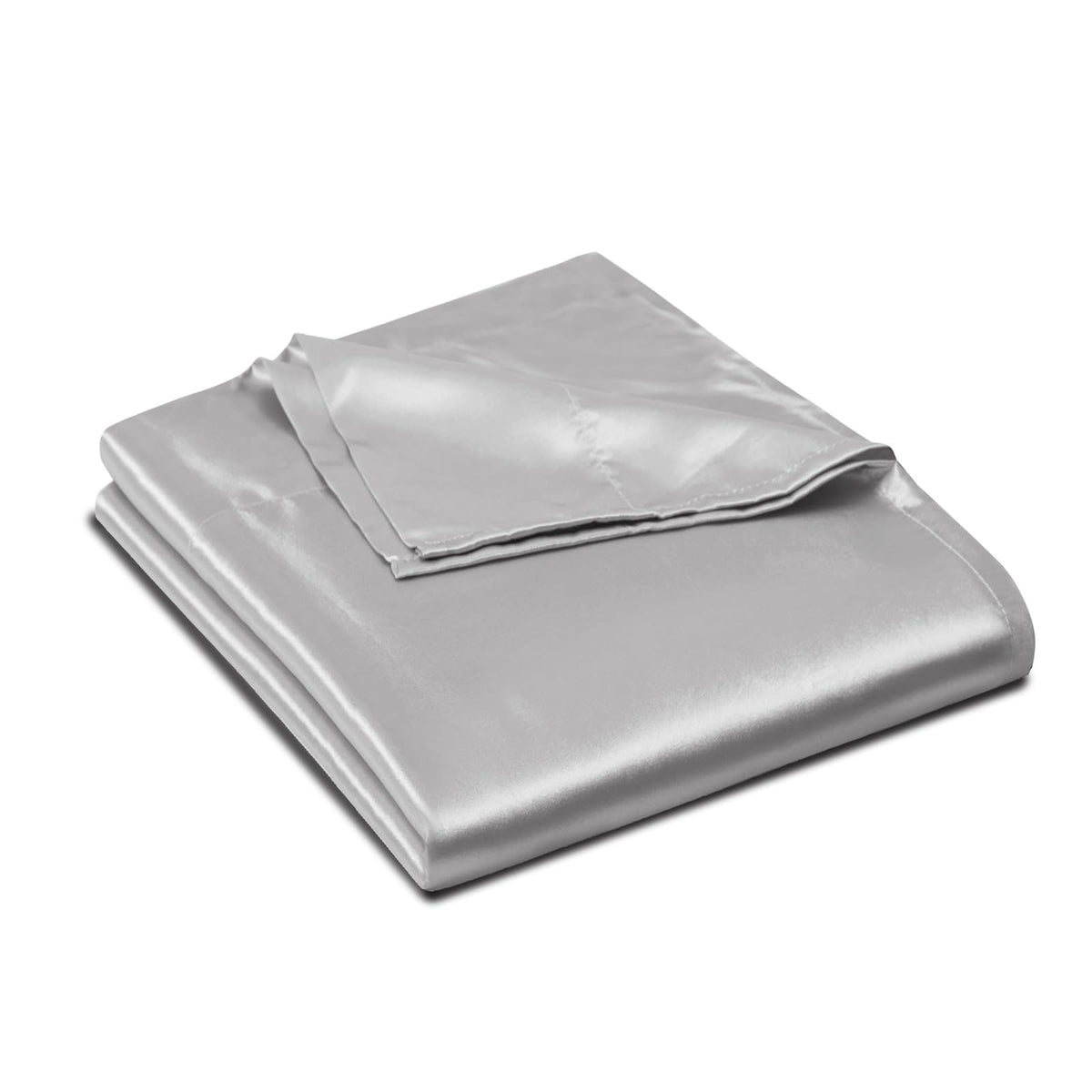 Ersmak Satin Flat Sheet Only, Single Flat Sheet Twin, Luxury & Ultra Soft Silky Bedding Top Sheet for Twin Mattress - Emerald Green
