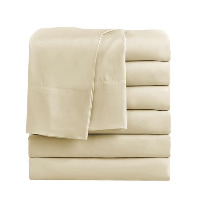 FreshCulture Twin Flat Sheets Only, Pack of 6, Soft Microfiber Bedding Sheets for Home, Salons, Hotels, Bulk Flat Sheets Only Twin Size (White)