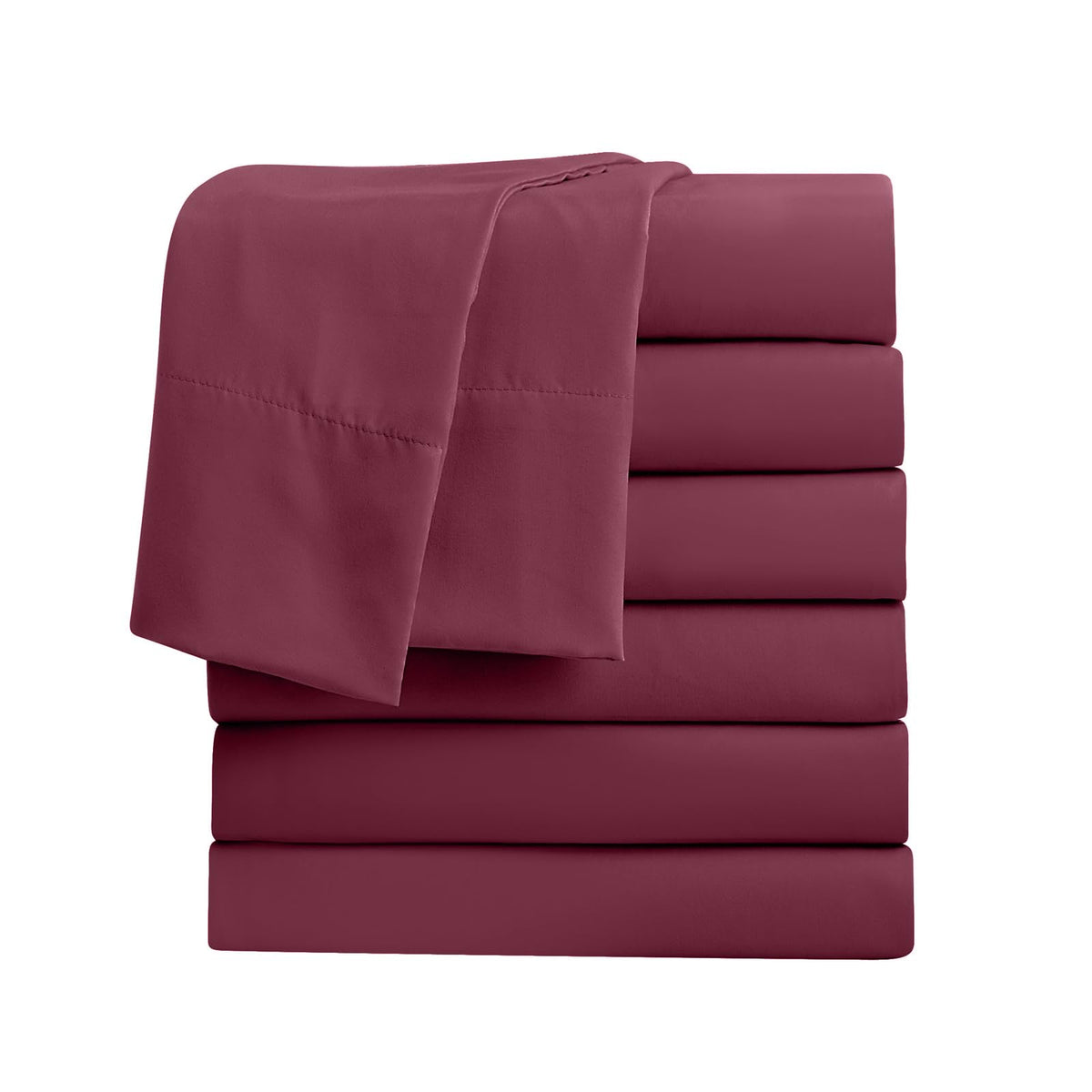 FreshCulture Full Flat Sheets Only, Pack of 6, Soft Microfiber Bedding Sheets for Home, Salons, Hotels, Bulk Flat Sheets Only Full Size (Dark Grey)