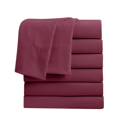 FreshCulture Full Flat Sheets Only, Pack of 6, Soft Microfiber Bedding Sheets for Home, Salons, Hotels, Bulk Flat Sheets Only Full Size (Dark Grey)