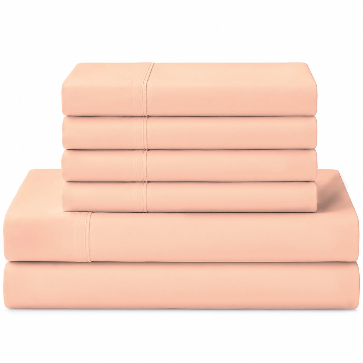 Linen Home 100% Cotton Percale Sheets Queen Size 4 Pc Cooling Set - White