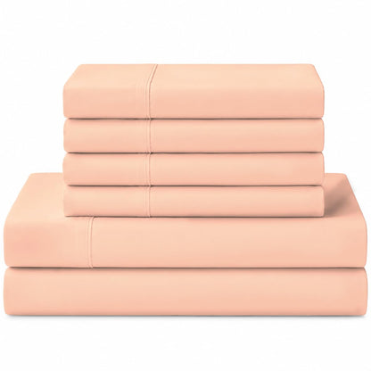 Linen Home 100% Cotton Percale Sheets Queen Size 4 Pc Cooling Set - White