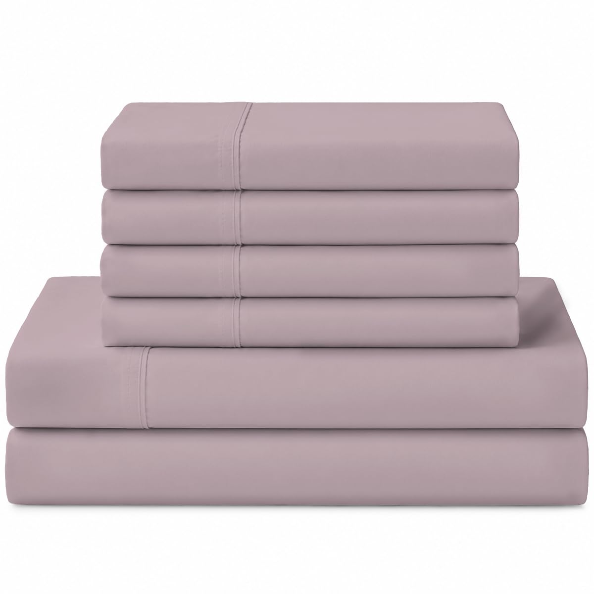 Linen Home 100% Cotton Percale Sheets Queen Size 4 Pc Cooling Set - White