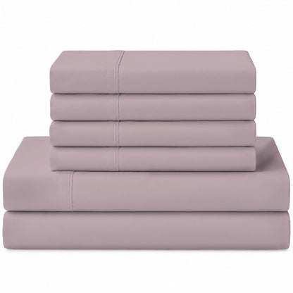 Linen Home 100% Cotton Percale Sheets Queen Size 4 Pc Cooling Set - White