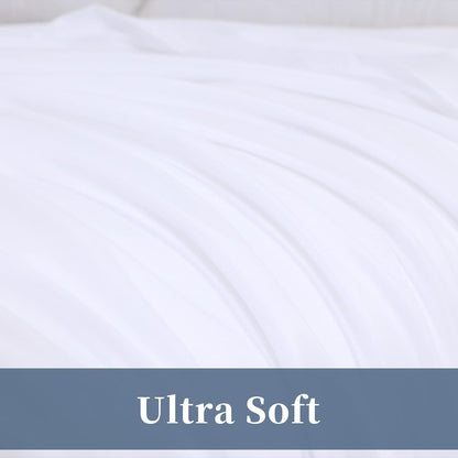HOMBYS Alaskan King (120x132) Flat Sheet, White Extra Large Oversized King Flat Sheets, Soft & Durable Bed Sheet, Smooth & Breathable Top Sheet (White, Alaskan King)