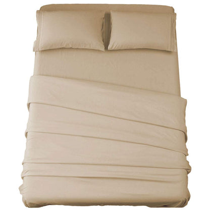SONORO KATE Bed Sheet Set Super Soft Microfiber Sheets,4PC,Queen Size