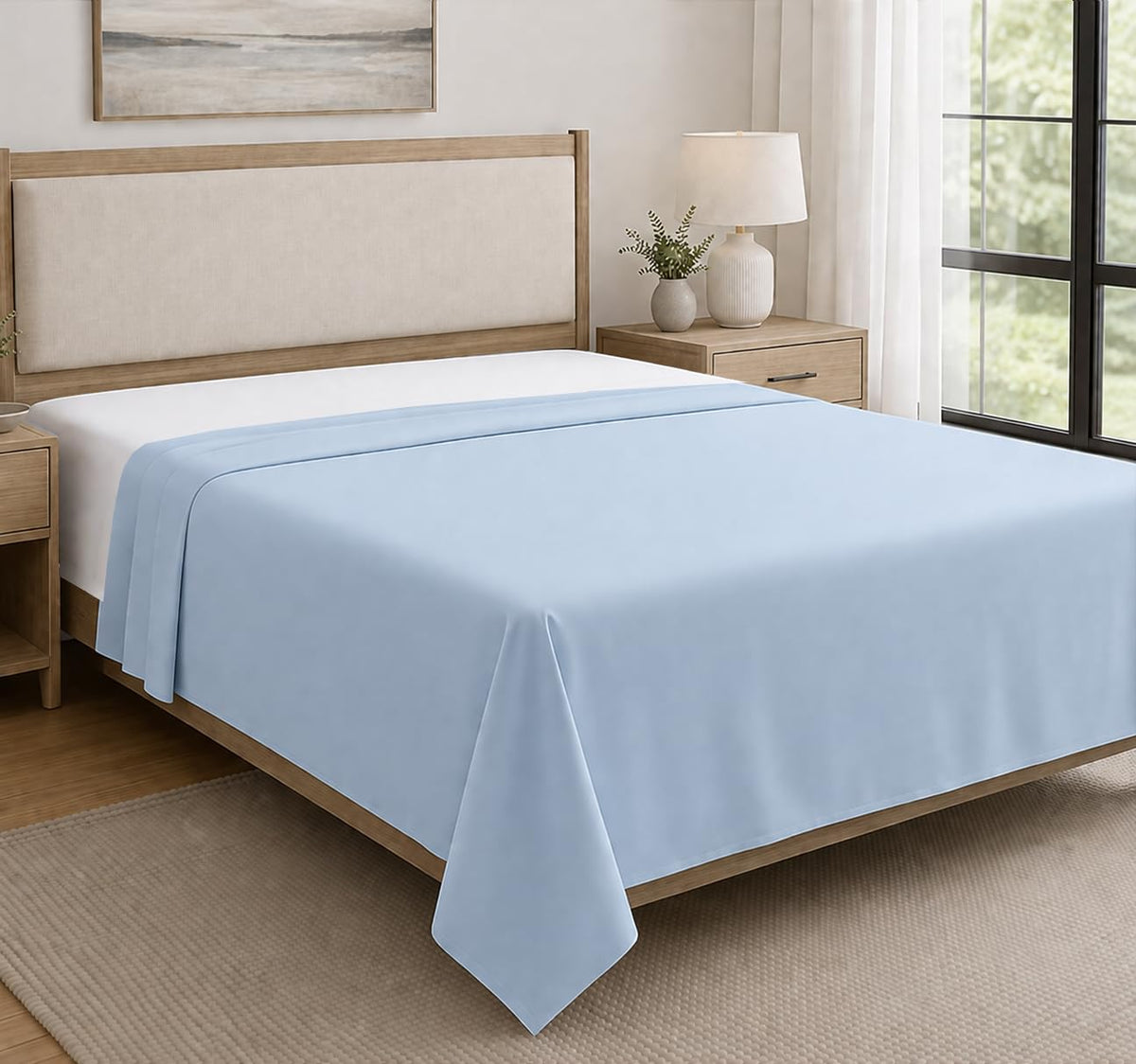 Twin Size Flat Sheets Only Hotel Quality Luxury Single Wrinkle Free & Fade Resistant Flat Sheet - Extra Soft, Breathable Bedding for Easy Care Bed Sheet Navy Blue Flat Sheet Only