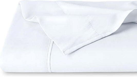 Bare Home Flat Top Sheet 1800 Ultra-Soft (Twin/Twin XL, White)