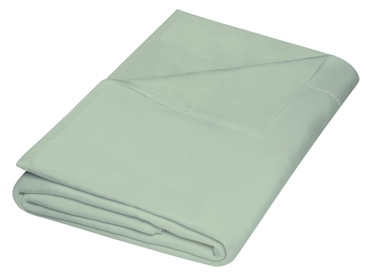 ZPECC Twin Flat Sheets Only White 6 Pack, Color-Coded Hem Threads