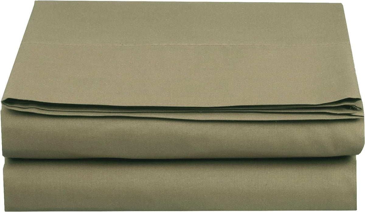 Elegant Comfort Premium Hotel Quality 1-Piece Flat Sheet, Luxury and Softest 1500 Premium Hotel Quality Microfiber Bedding Flat Sheet, Wrinkle-Free, Stain-Resistant, California King, Cream