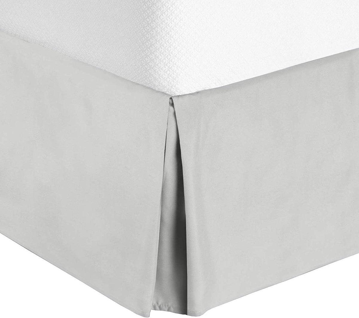 Split Corner Bed Skirt 18 Inch Drop Cal King Size 100% Egyptian Cotton Wrinkle and Fade Resistant Cal King Size, Brown Solid