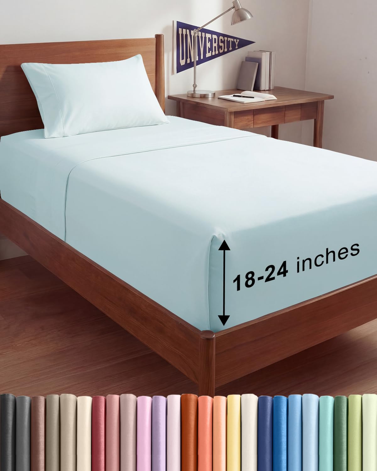 Extra Deep King Sheet Set - 4 Piece Breathable & Cooling - Antique White