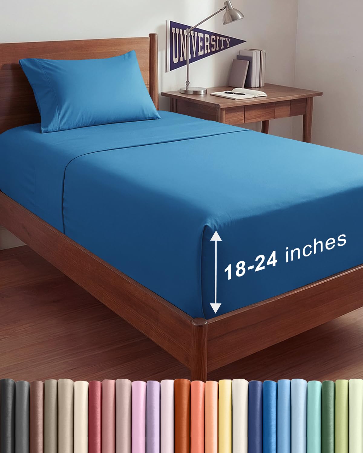 Extra Deep King Sheet Set - 4 Piece Breathable & Cooling - Antique White