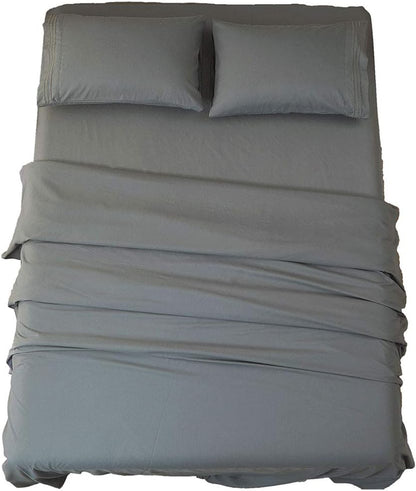 SONORO KATE Bed Sheet Set Super Soft Microfiber Sheets,4PC,Queen Size