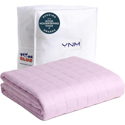 YnM 15lbs Weighted Blanket for Adults, 48x72 Inches, Dark Grey