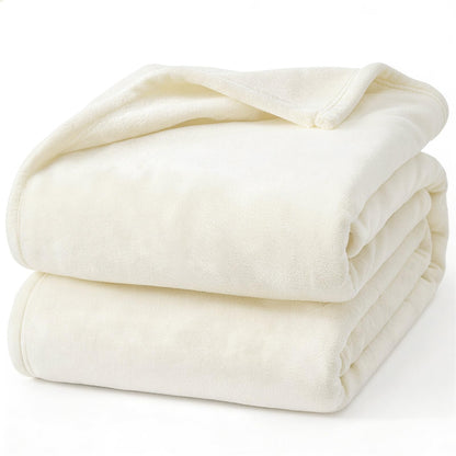 Hansleep Twin Grey Fleece Blanket, Soft Flannel Bed Blanket