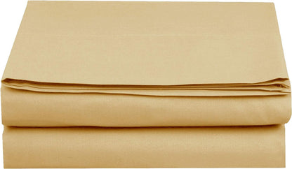 Elegant Comfort Premium Hotel Quality 1-Piece Flat Sheet, Luxury and Softest 1500 Premium Hotel Quality Microfiber Bedding Flat Sheet, Wrinkle-Free, Stain-Resistant, California King, Cream