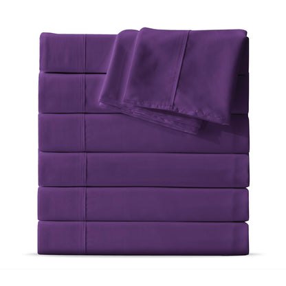 Maple&Stone Twin Flat Sheets Only Bulk Pack of 6 Wholesale Bedding White