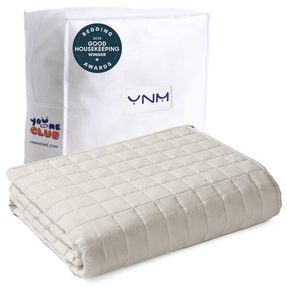 YnM 15lbs Weighted Blanket for Adults, 48x72 Inches, Dark Grey