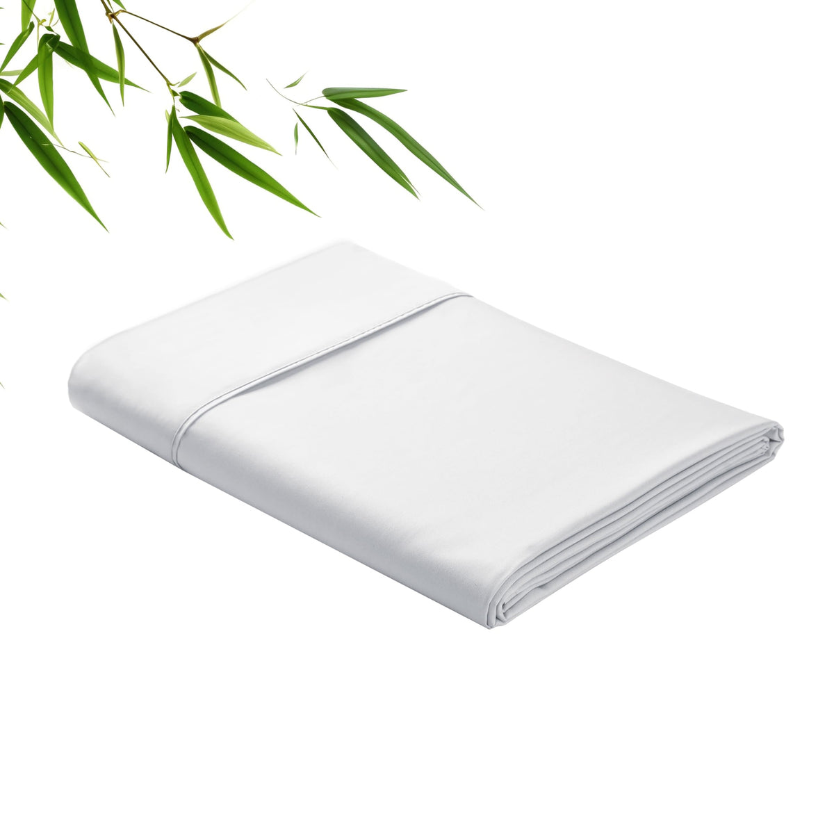 Bamboo Viscose Flat Sheets Only, 400 Thread Count Sateen Weave Twin Size Flat Sheet Only, Luxury Soft Cooling for Hot Sleepers, Silky Breathable (Beige, Twin)