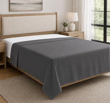 Twin Size Flat Sheets Only Hotel Quality Luxury Single Wrinkle Free & Fade Resistant Flat Sheet - Extra Soft, Breathable Bedding for Easy Care Bed Sheet Navy Blue Flat Sheet Only