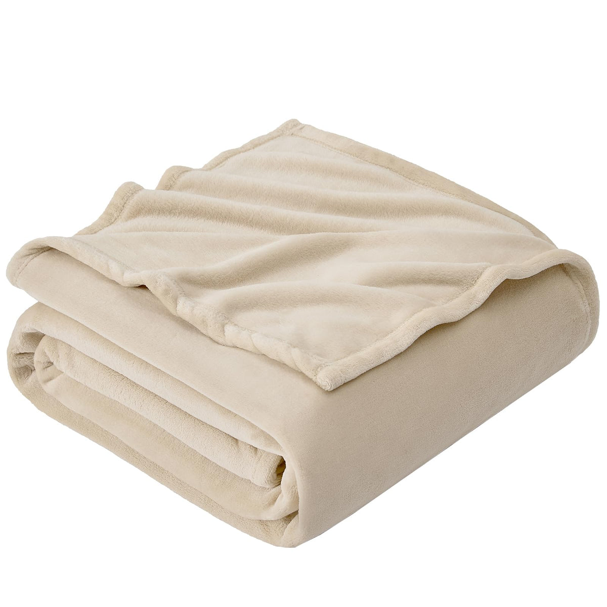 Hansleep Twin Grey Fleece Blanket, Soft Flannel Bed Blanket