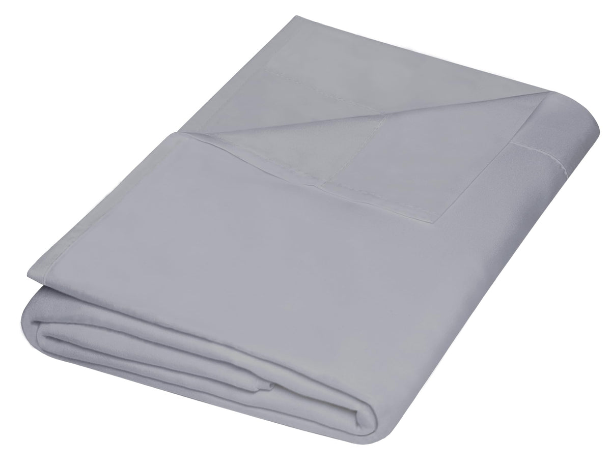 ZPECC Twin Flat Sheets Only White 4 Pack, Color-Coded Hem Threads