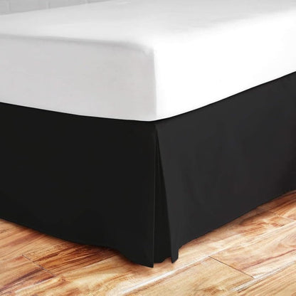 Split Corner Bed Skirt 18 Inch Drop Cal King Size 100% Egyptian Cotton Wrinkle and Fade Resistant Cal King Size, Brown Solid